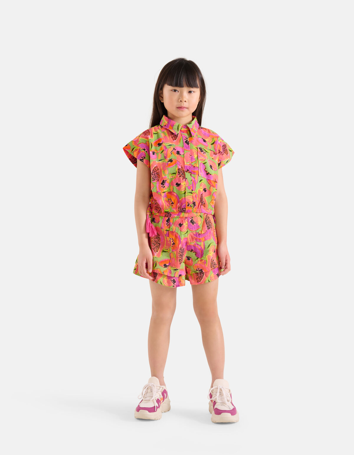 Shorts mit Obstmuster Grün SHOEBY GIRLS