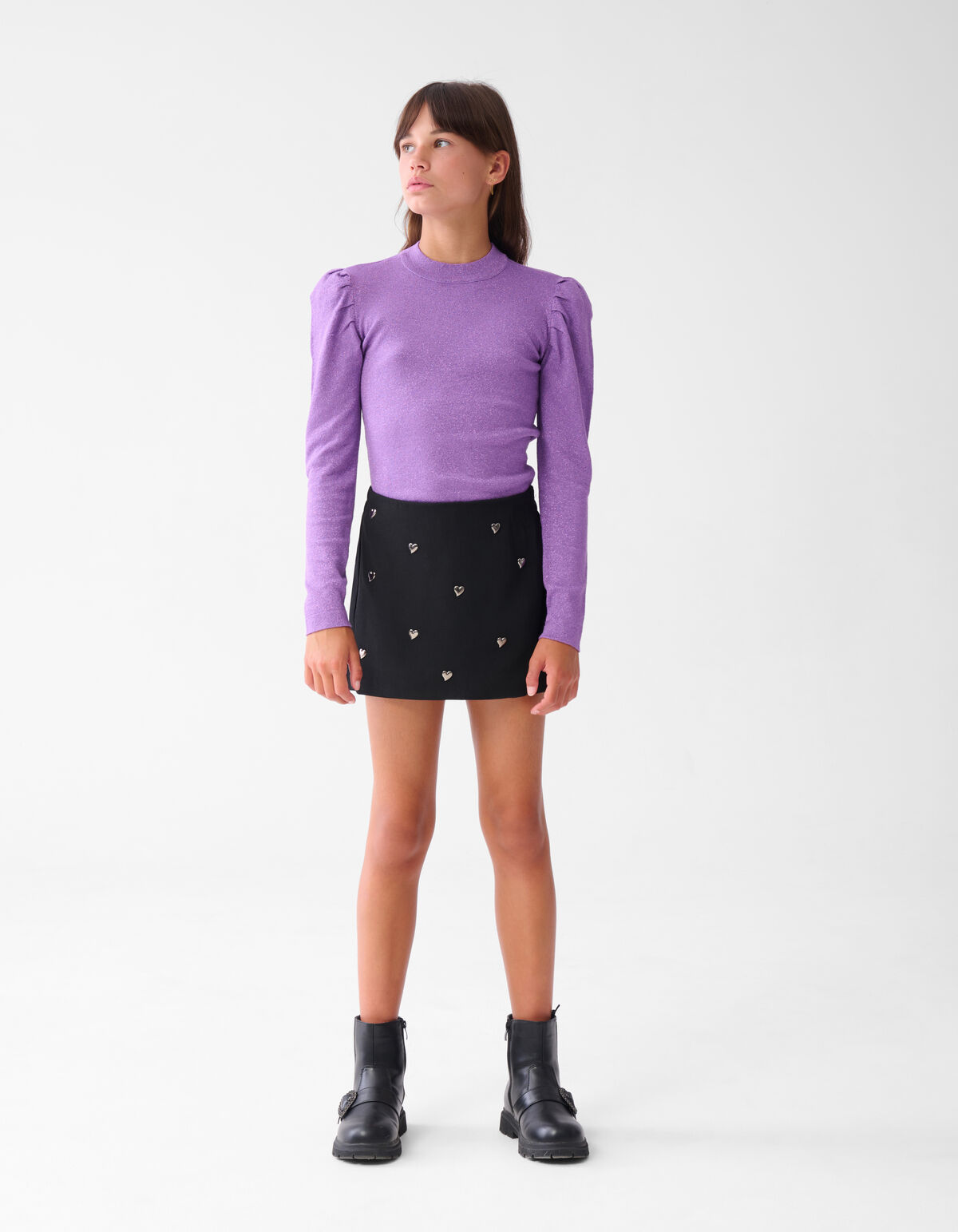 Glitzer Stricktop Lila SHOEBY GIRLS