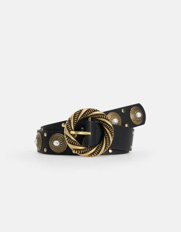 Vintage Perlengürtel Schwarz SHOEBY ACCESSOIRES