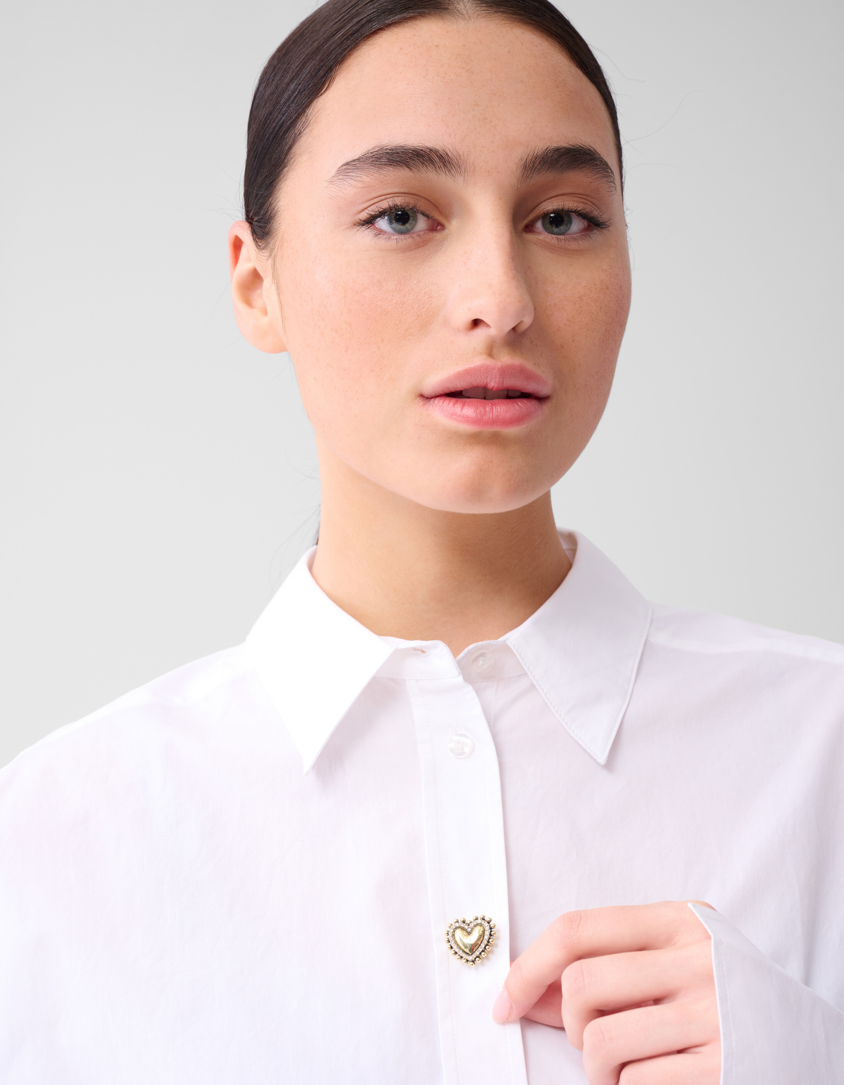 Herz Button Clip Gold SHOEBY ACCESSOIRES