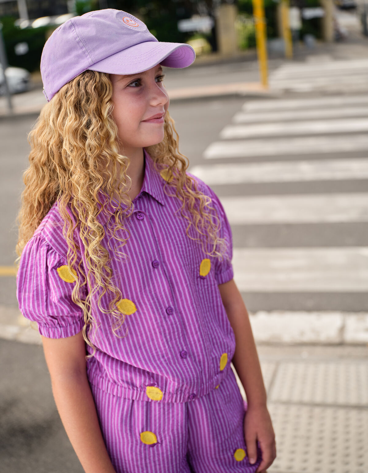 Lemon Nadelstreifen Bluse Lila SHOEBY GIRLS