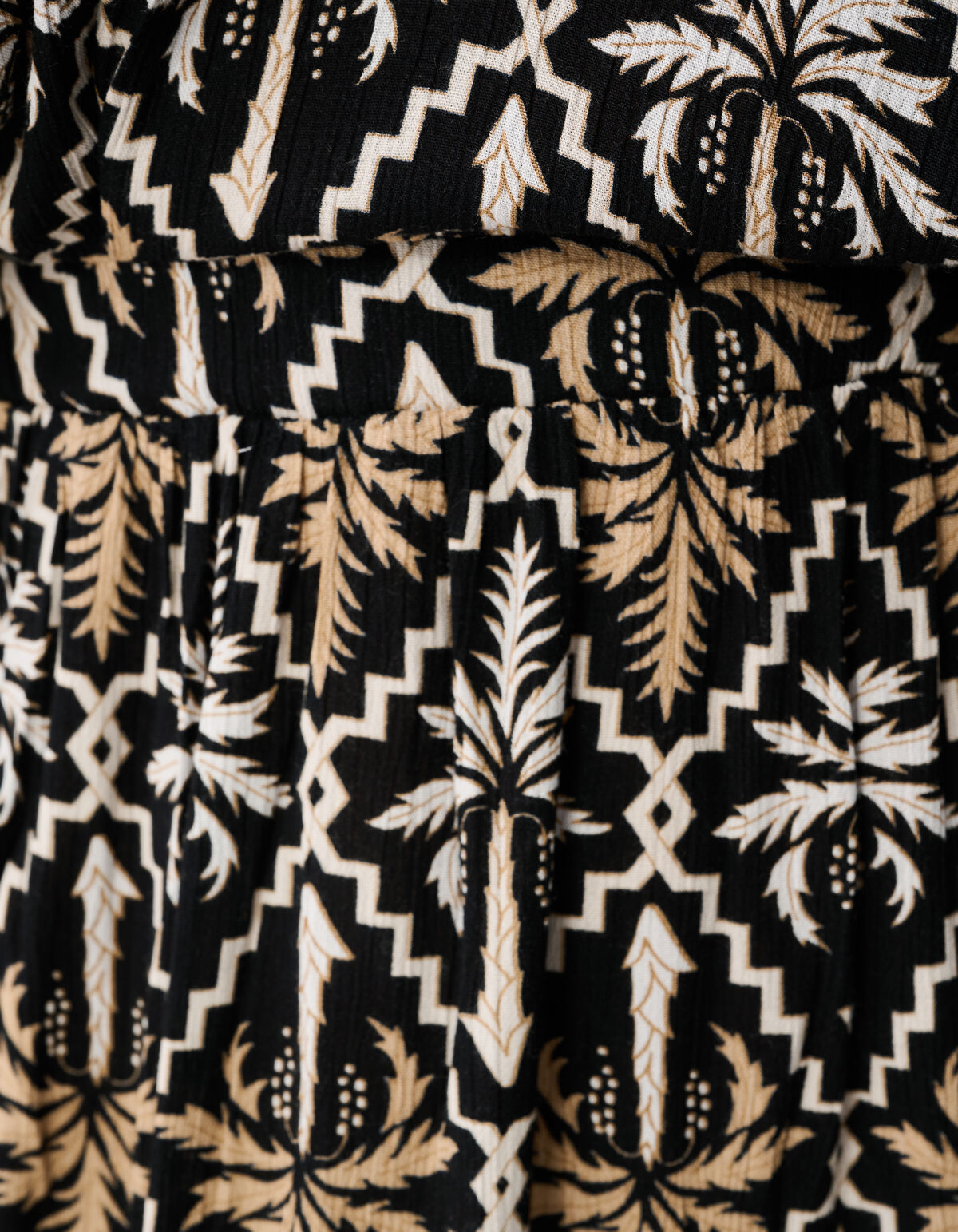 Bedrucktes Crinkle-Minikleid Schwarz/Weiß SHOEBY WOMEN