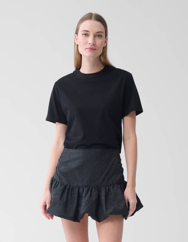 Jacquard-Minirock Schwarz SHOEBY WOMEN