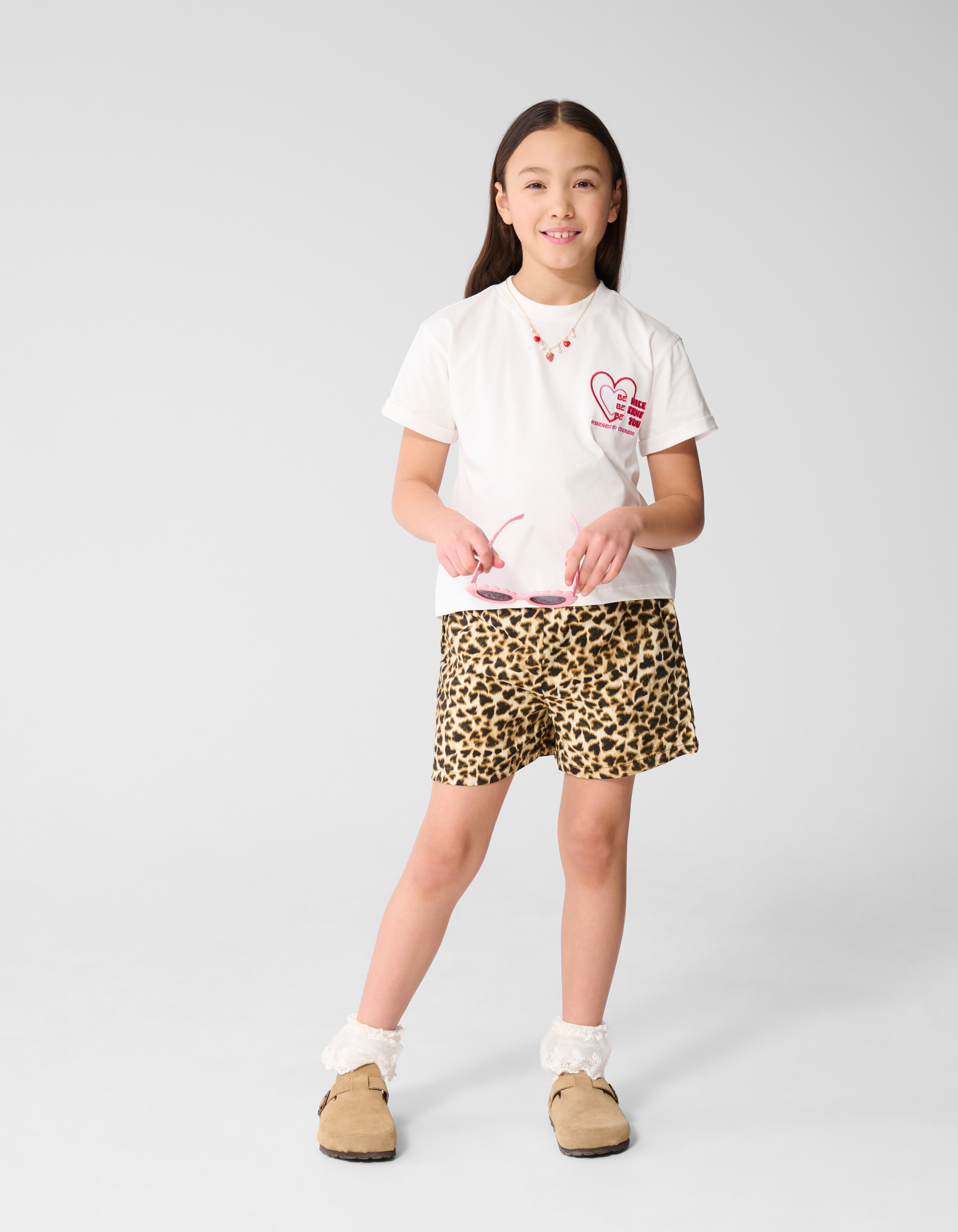 Split Artwork T-Shirt Wei&szlig; SHOEBY GIRLS