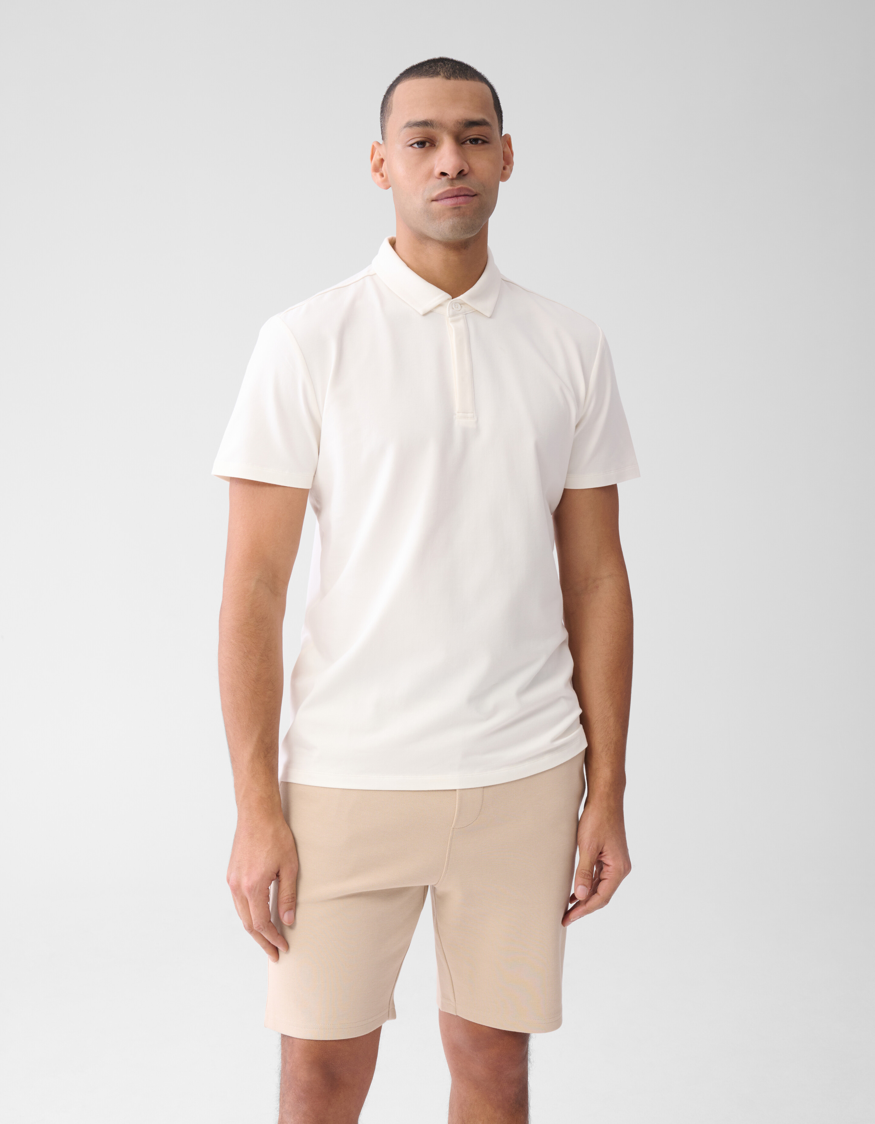 Jersey Polo Off White SHOEBY MEN