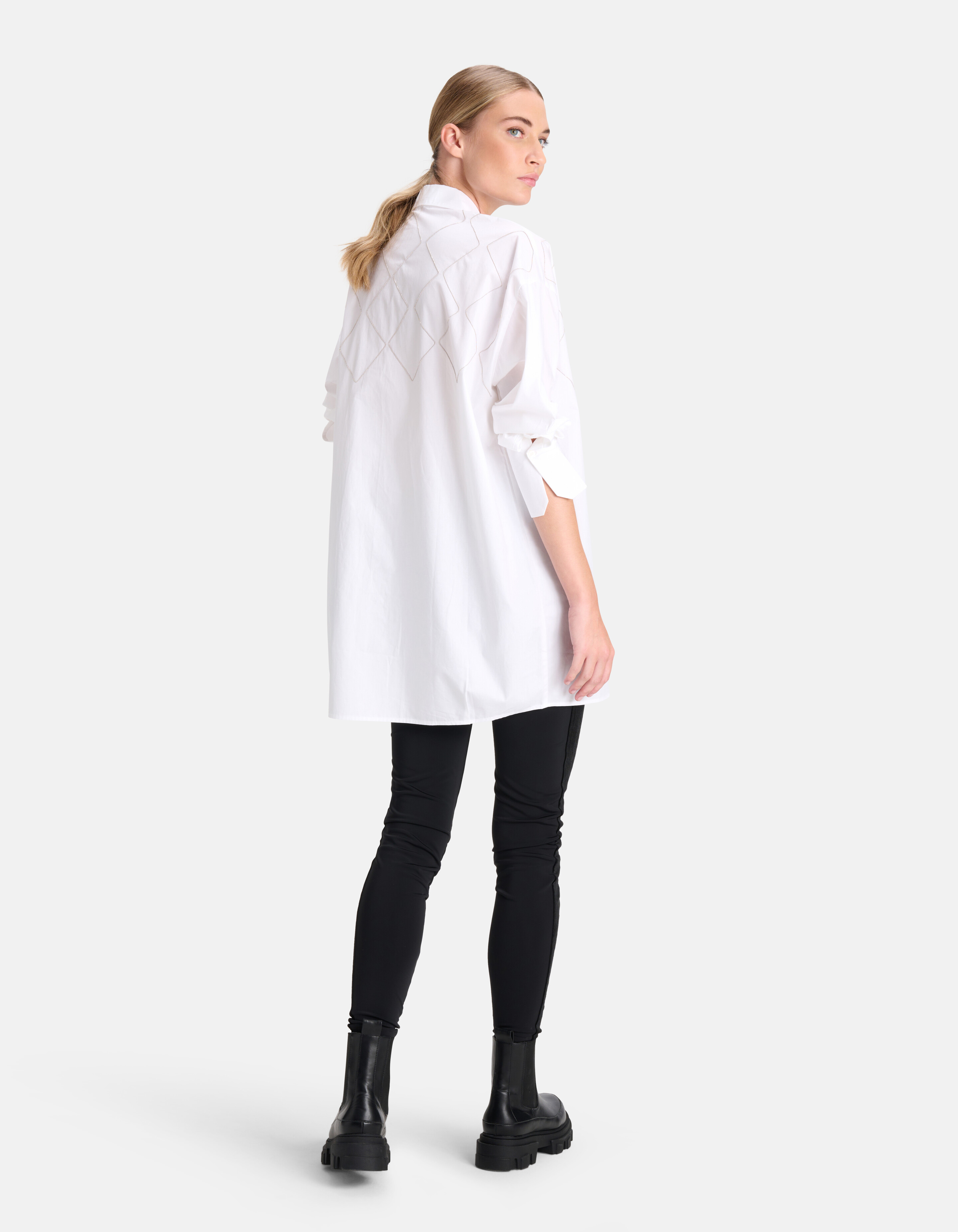 Ketten-Popeline-Bluse Weiß von Mieke SHOEBY WOMEN