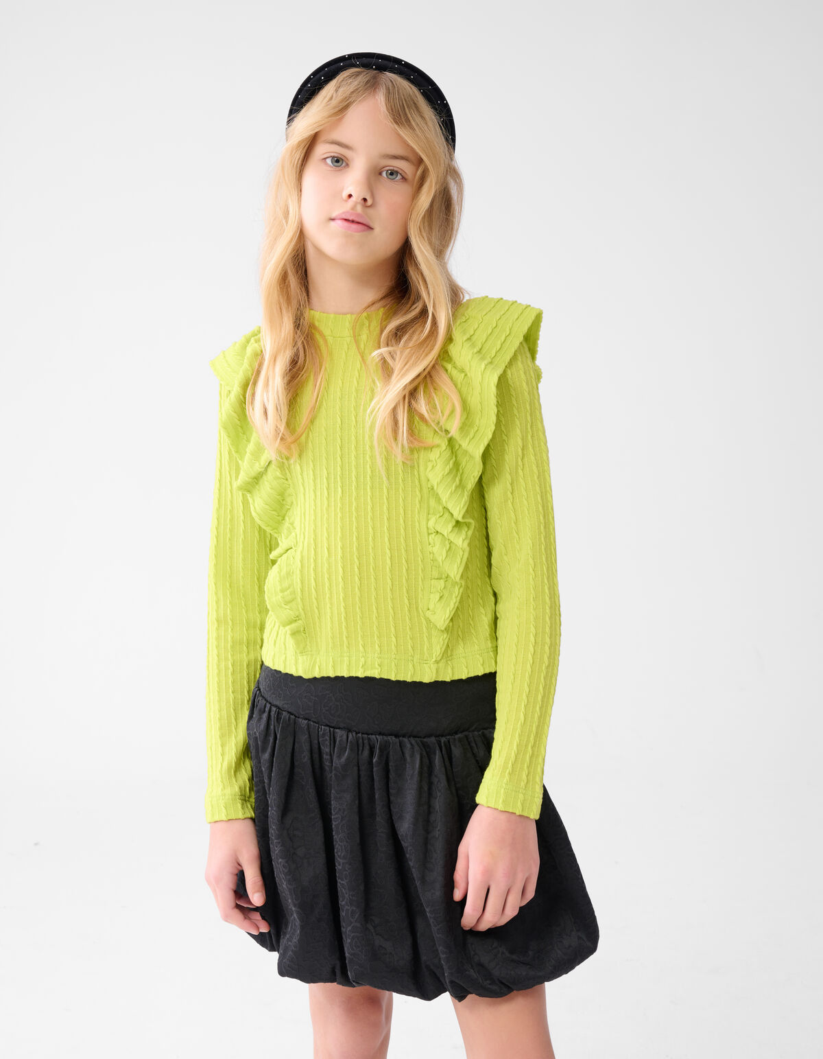 Kabel R&uuml;schen Top Gr&uuml;n SHOEBY GIRLS