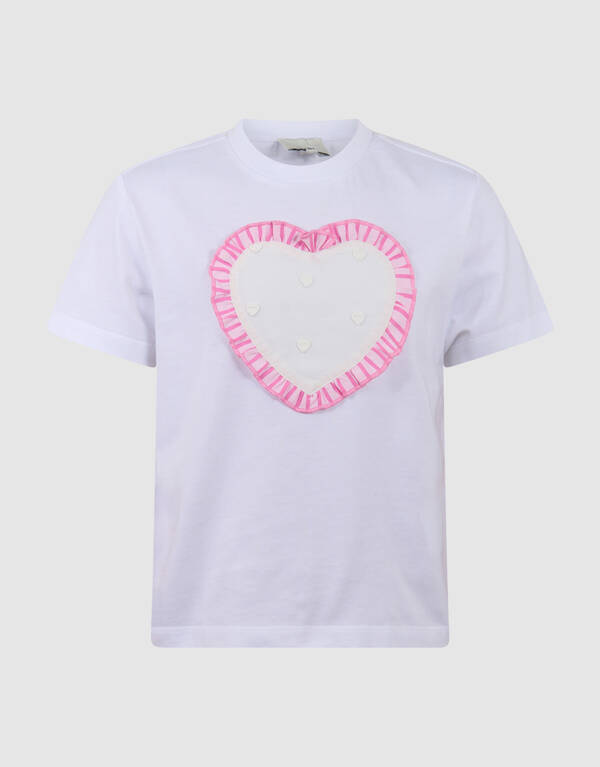 Ruffle Heart T-Shirt Wei&szlig; SHOEBY GIRLS