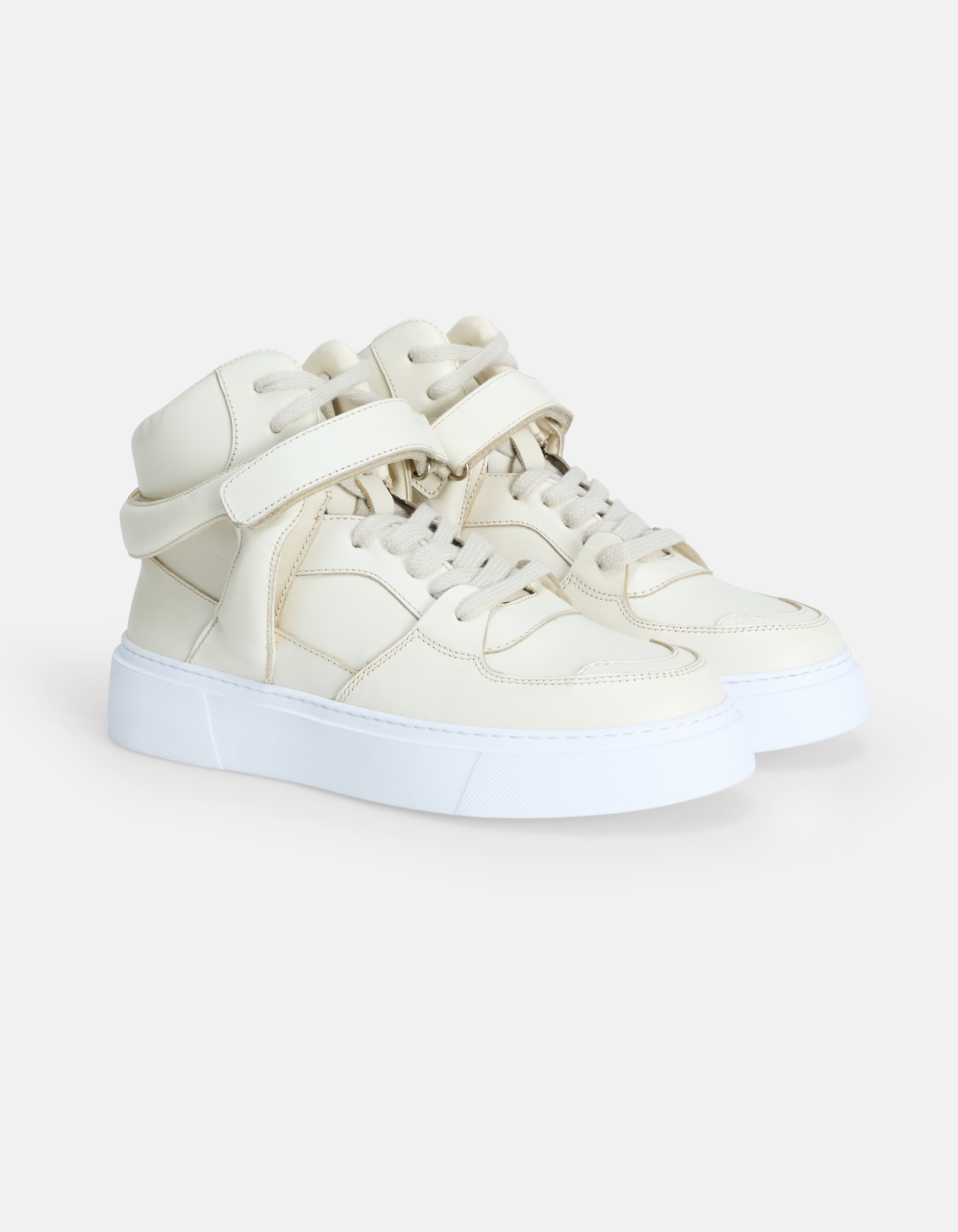 Hohe Leder-Sneaker Beige SHOEBY SHOES