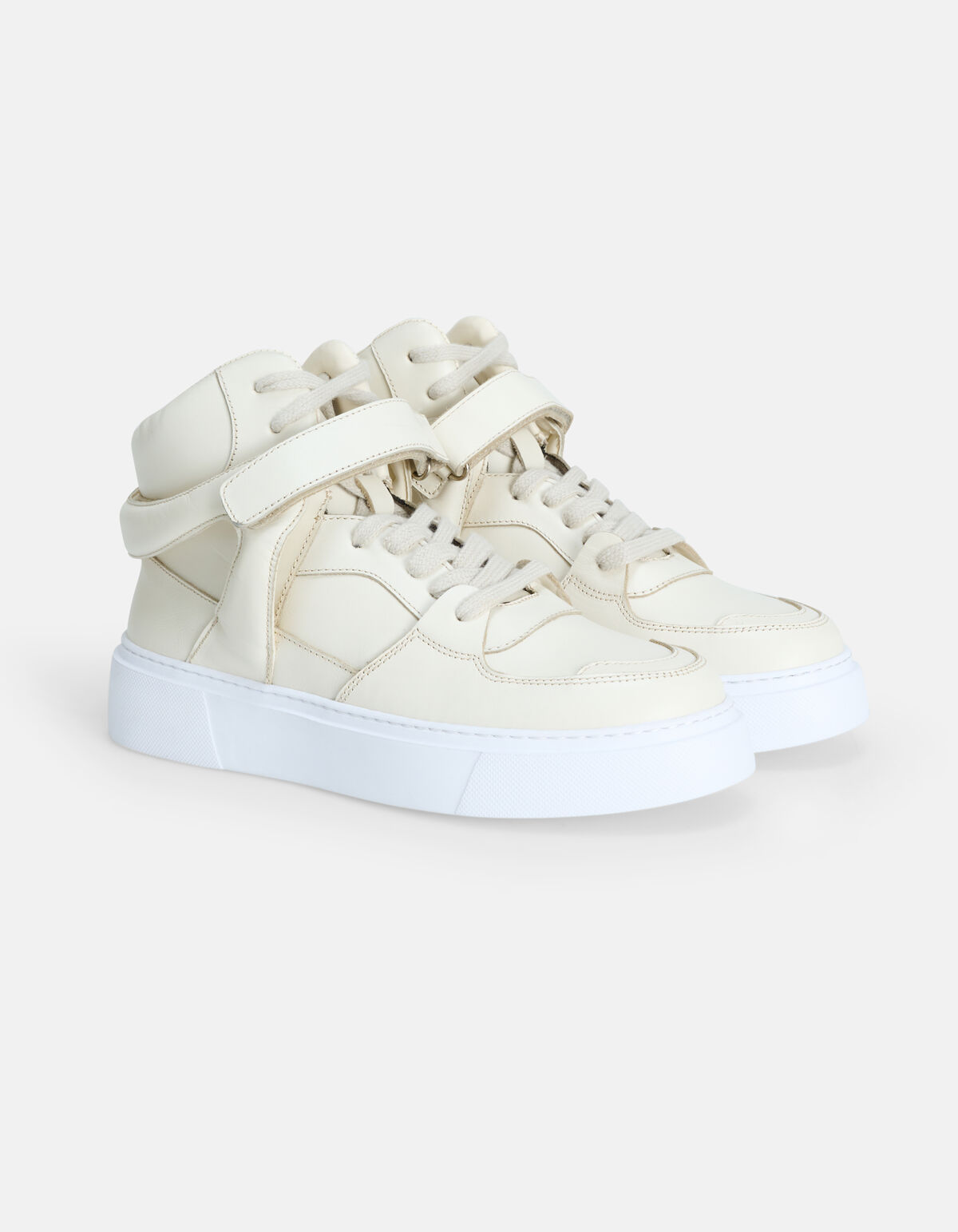 Hohe Leder-Sneaker Beige SHOEBY SHOES