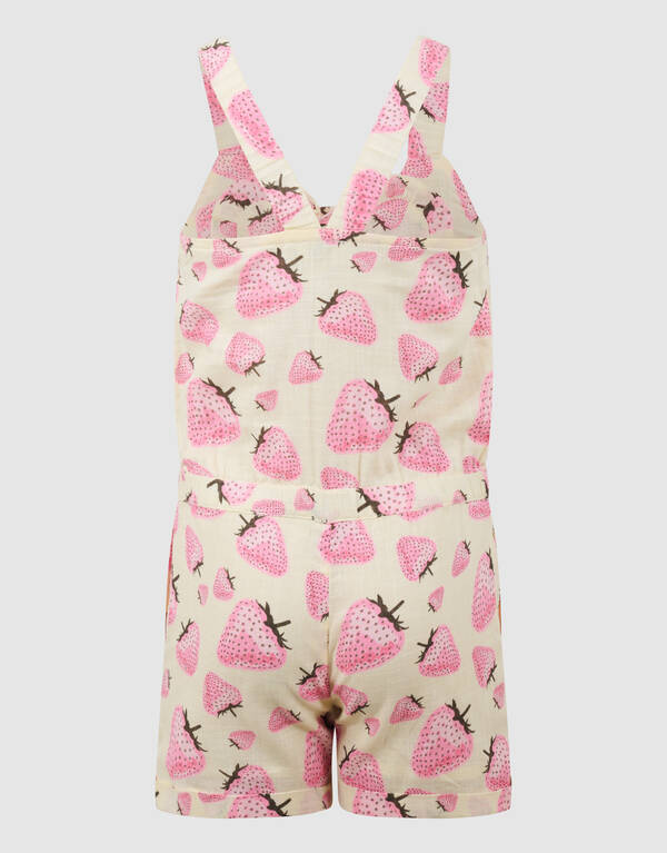 Jumpsuit mit Erdbeer-Print in gebrochenem Wei&szlig; SHOEBY GIRLS