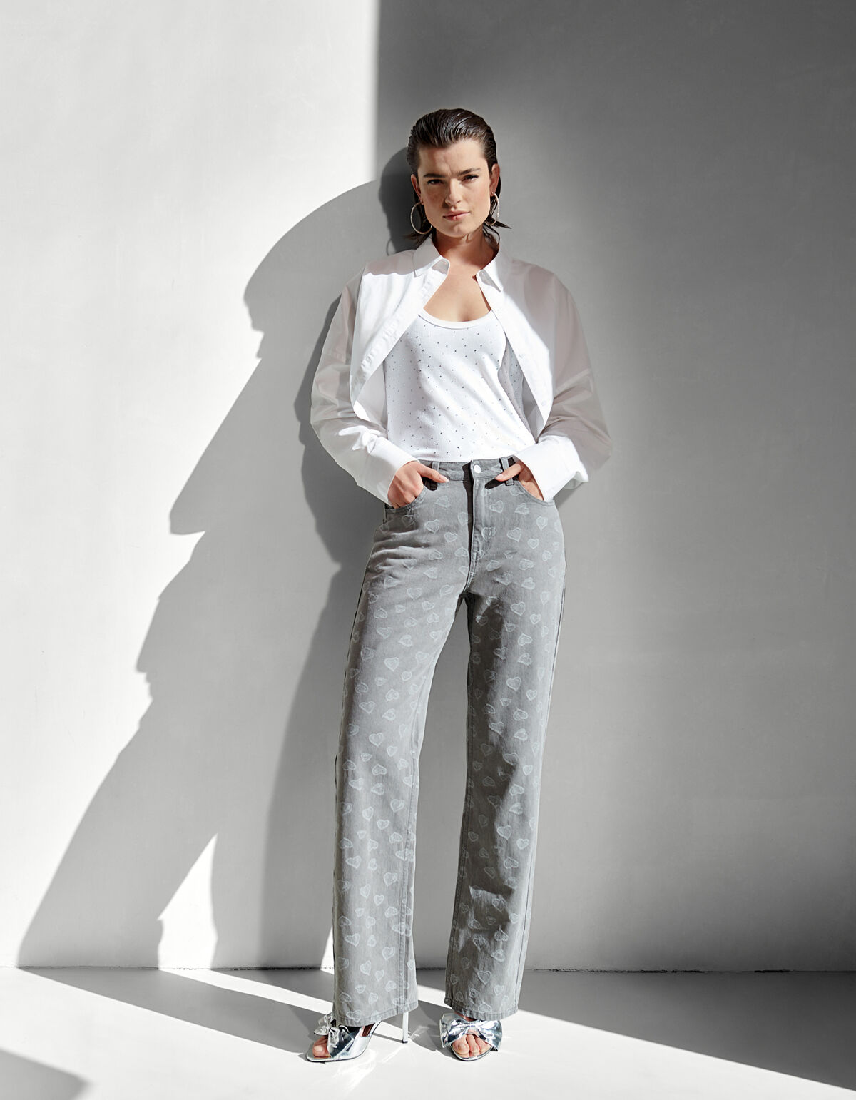 Strass Singlet Wit SHOEBY WOMEN