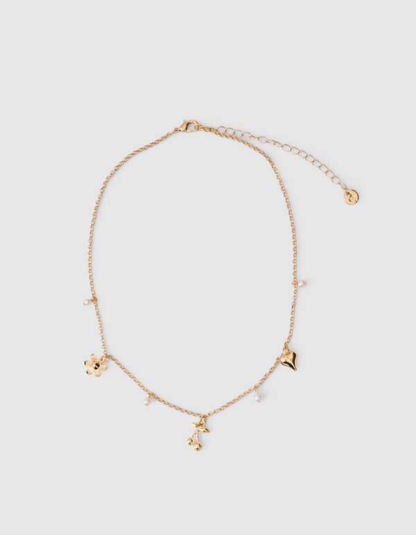 Perlenanhänger-Halskette Gold SHOEBY ACCESSOIRES