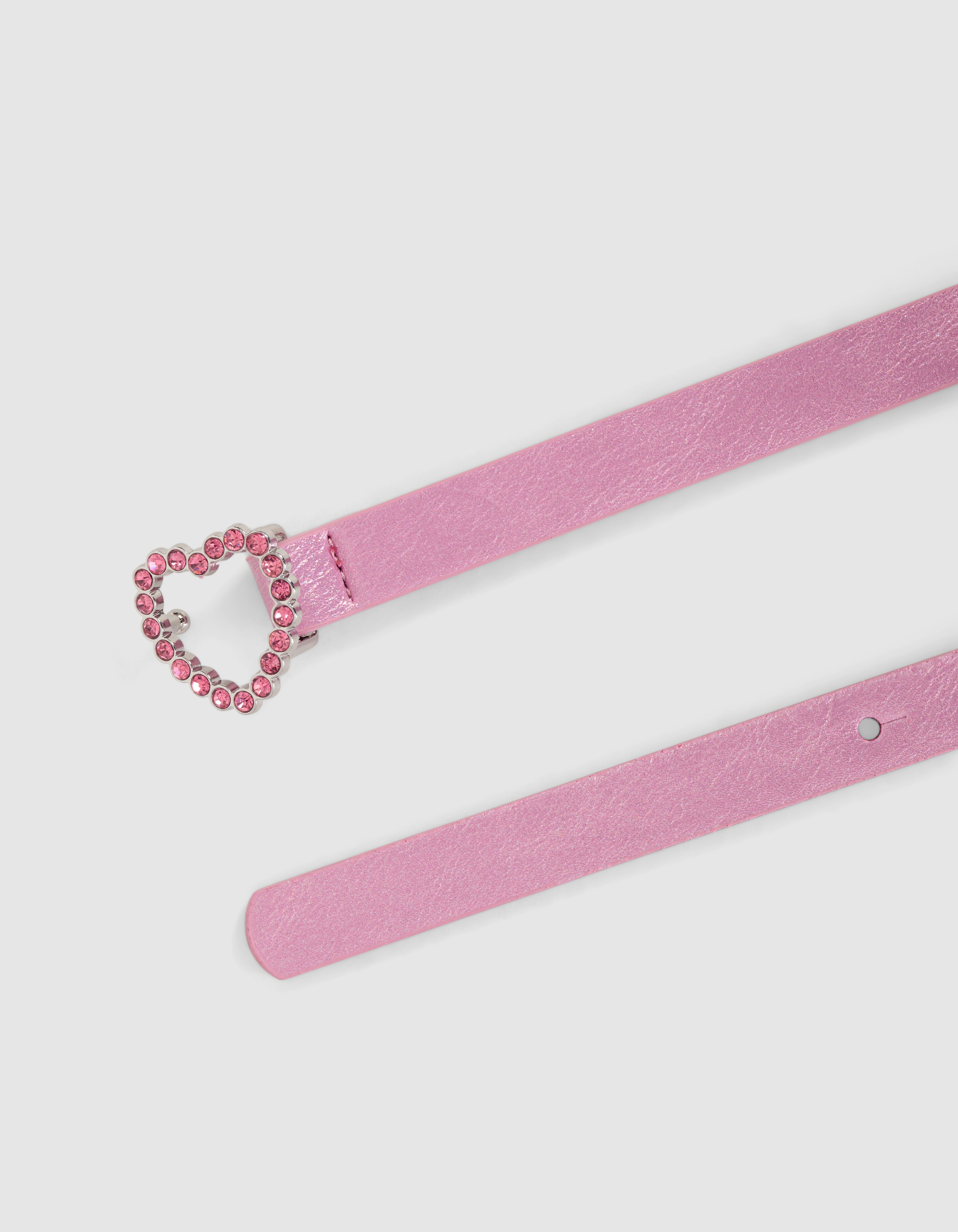 Strass Heart G&uuml;rtel Hellrosa SHOEBY ACCESSOIRES