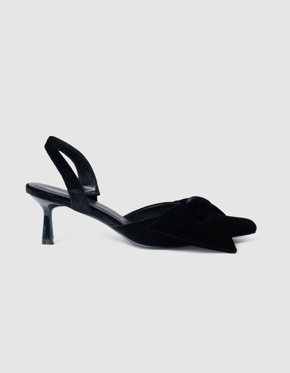 Samt Schleifenabsatz Schwarz SHOEBY SHOES