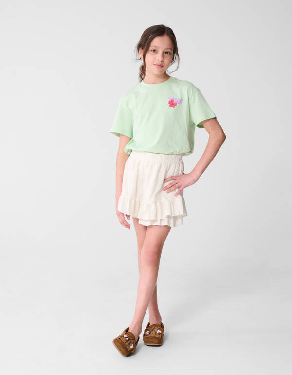 Aloha Artwork T-Shirt Hellgr&uuml;n SHOEBY GIRLS