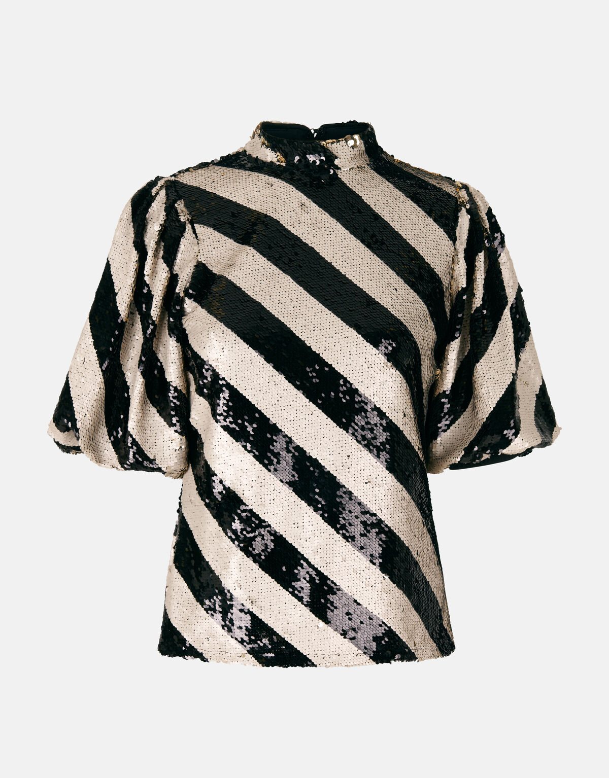 Pailletten-Top Schwarz/Weiß SHOEBY WOMEN