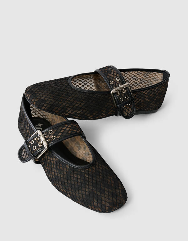 Leopard Mesh Ballerinas Schwarz/Braun SCHOENEN SHOEBY