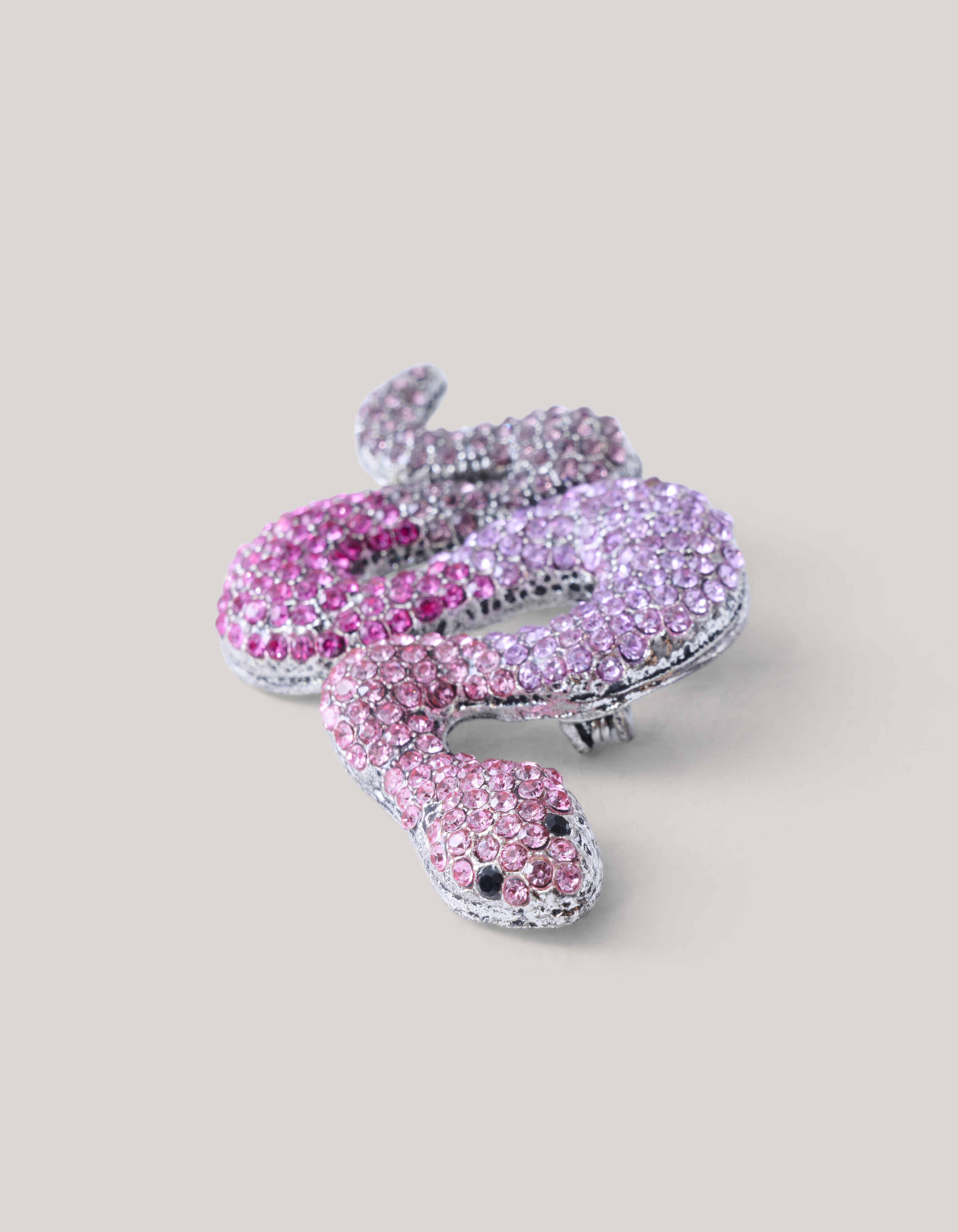 Strass Schlangenbrosche Silber SHOEBY ACCESSOIRES