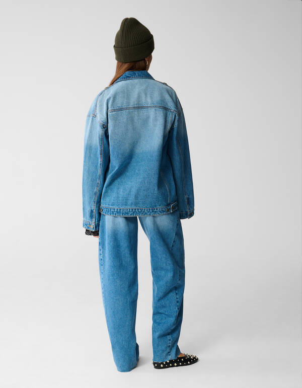 Velours-Jeansjacke Blau Von Mieke SHOEBY WOMEN