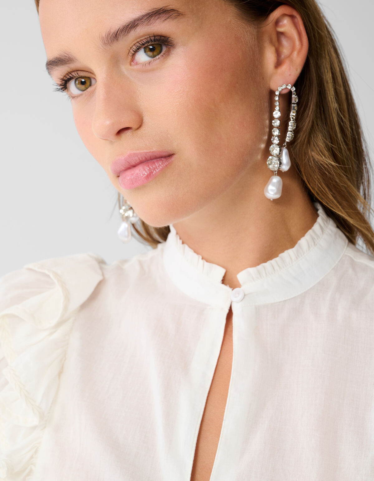 Rüschen-Top Weiß SHOEBY WOMEN