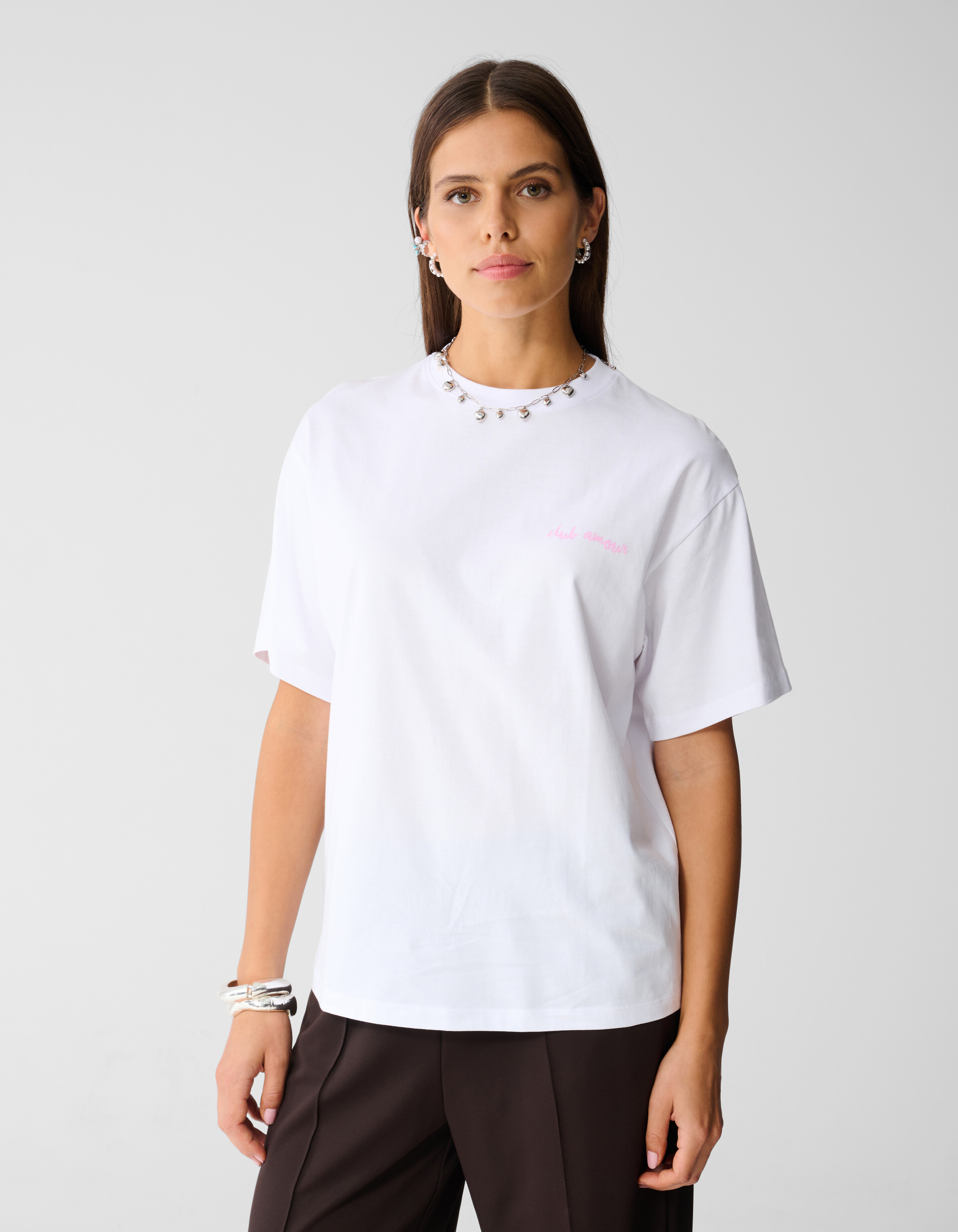 Cocktail Artwork T-Shirt Weiß SHOEBY WOMEN
