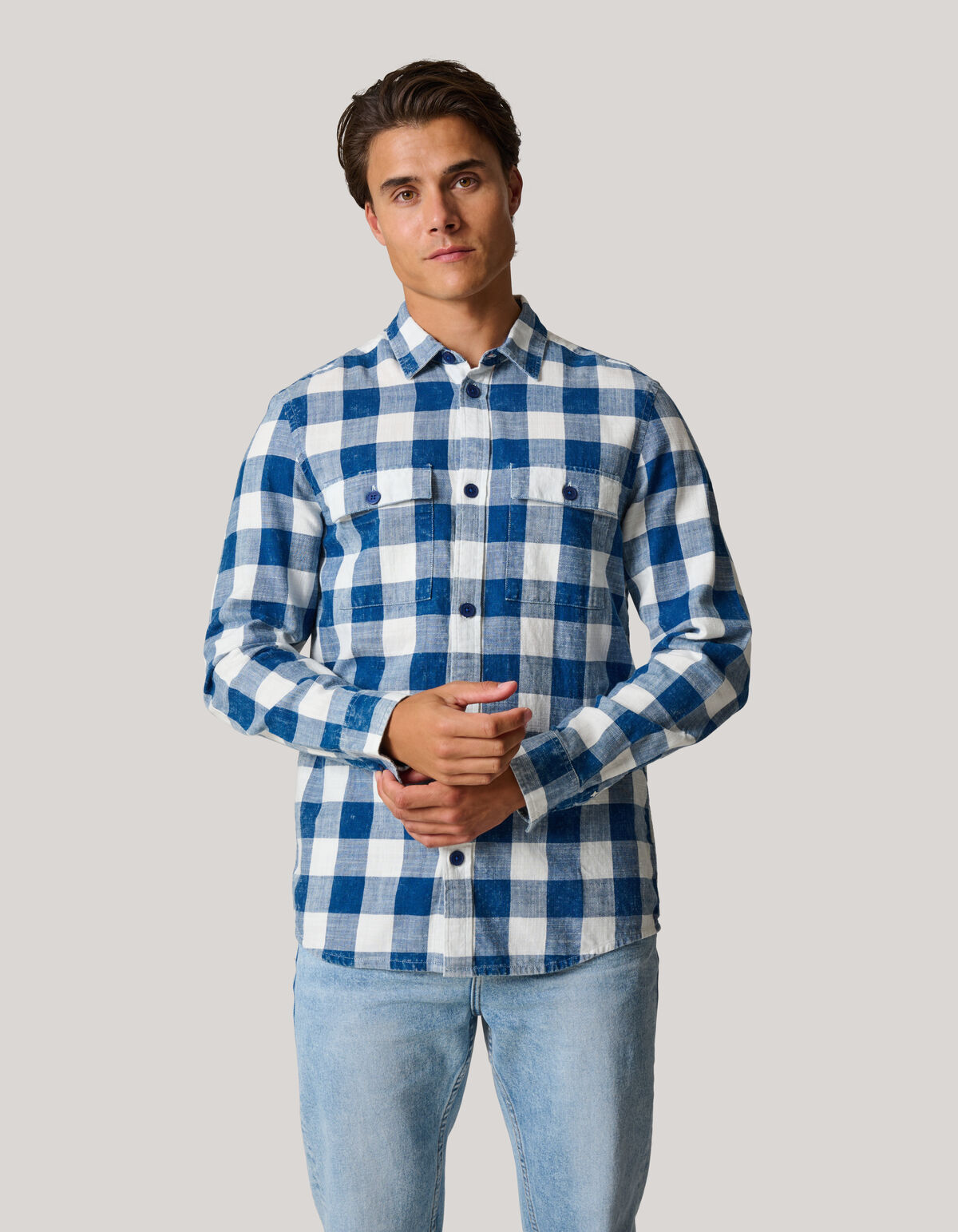Kariertes Hemd Blau SHOEBY MEN