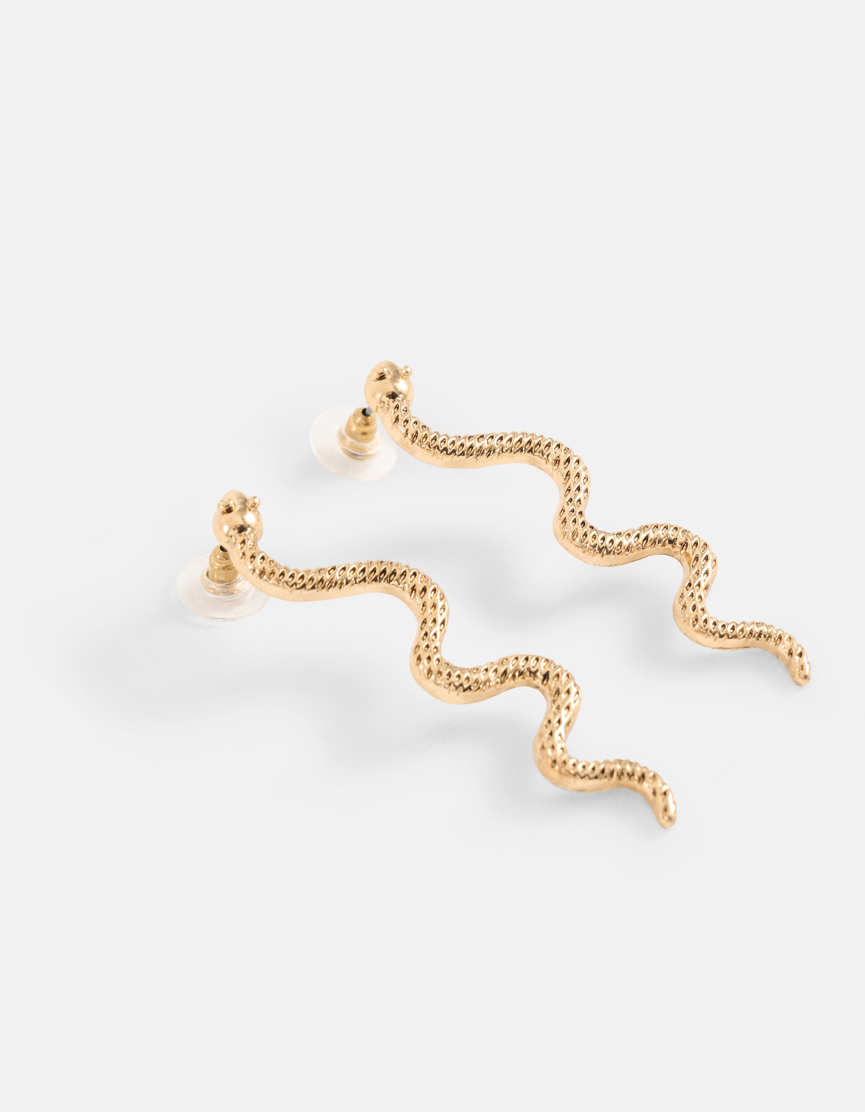 Schlangen-Ohrringe Gold SHOEBY ACCESSOIRES