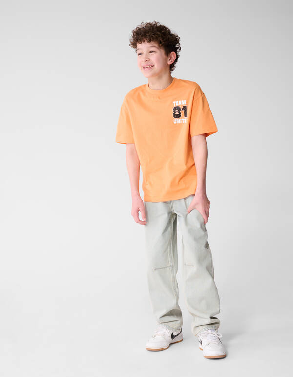 Team Unite Artwork T-Shirt Orange SHOEBY BOYS