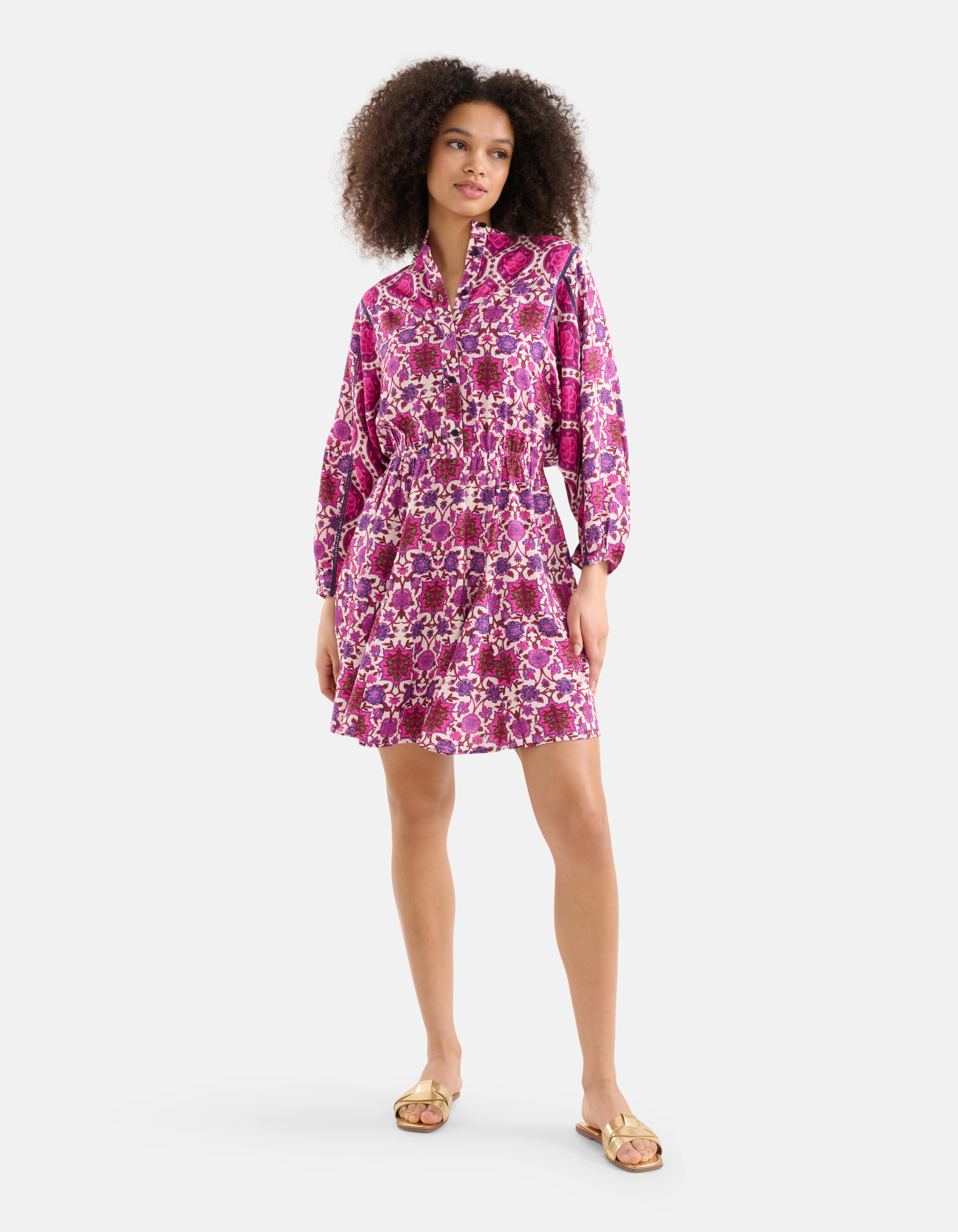 Grafik Print Kleid Lila SHOEBY WOMEN