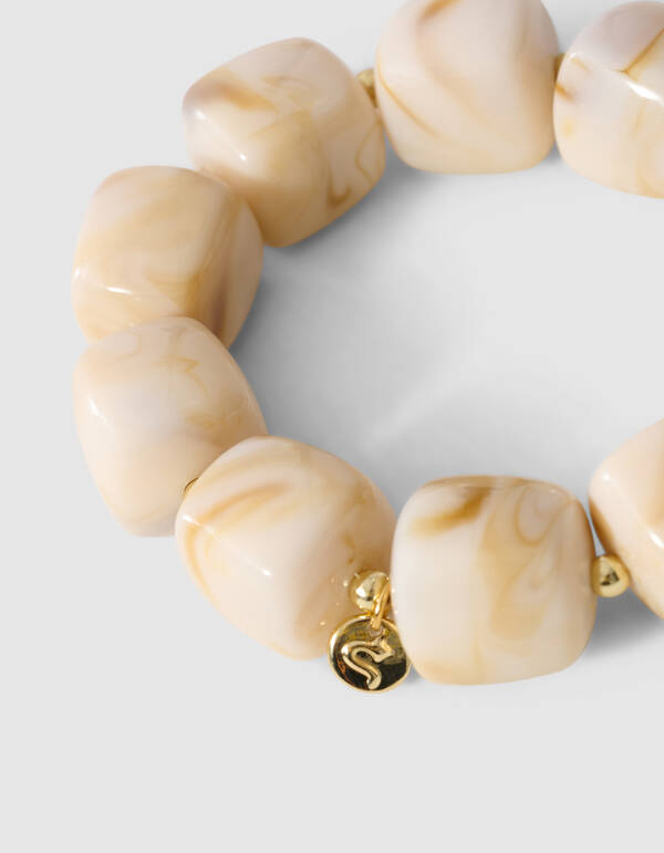 Steinarmband Beige SHOEBY ACCESSOIRES