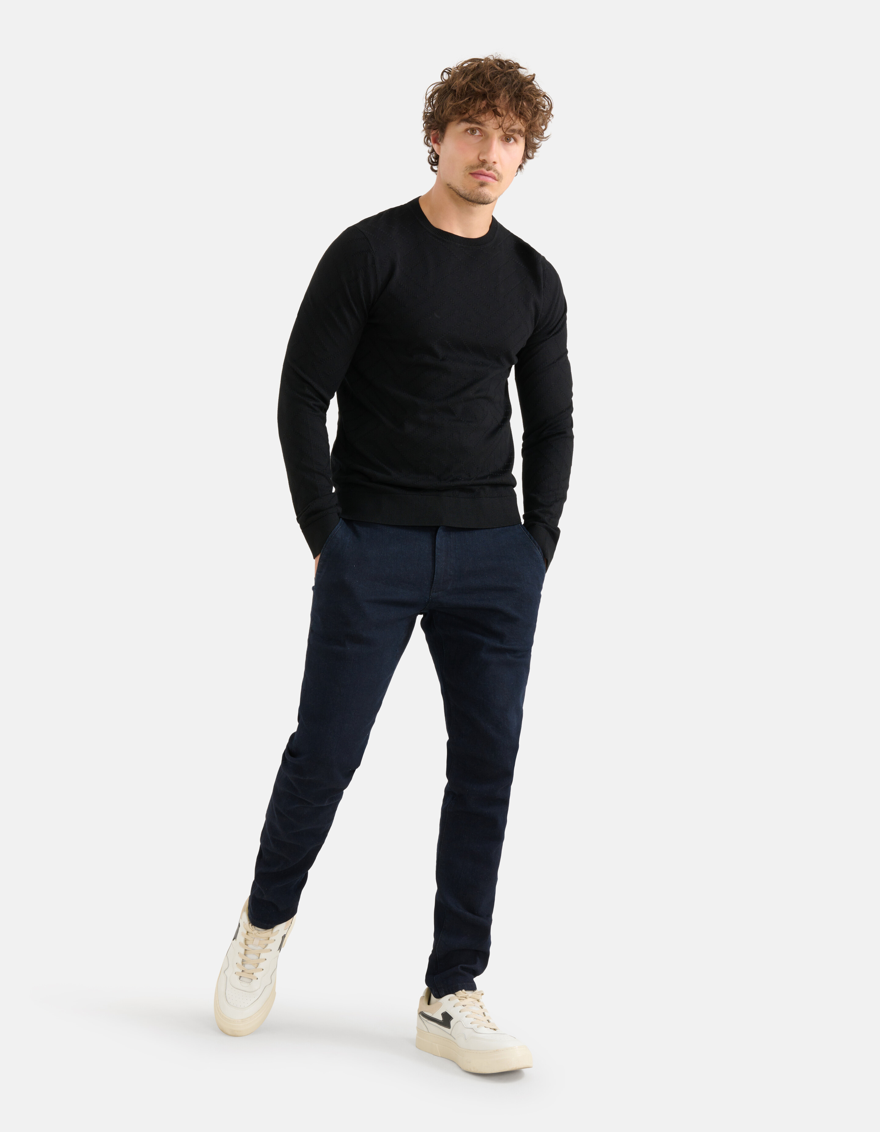 Diagonaler Pullover Schwarz SHOEBY MEN