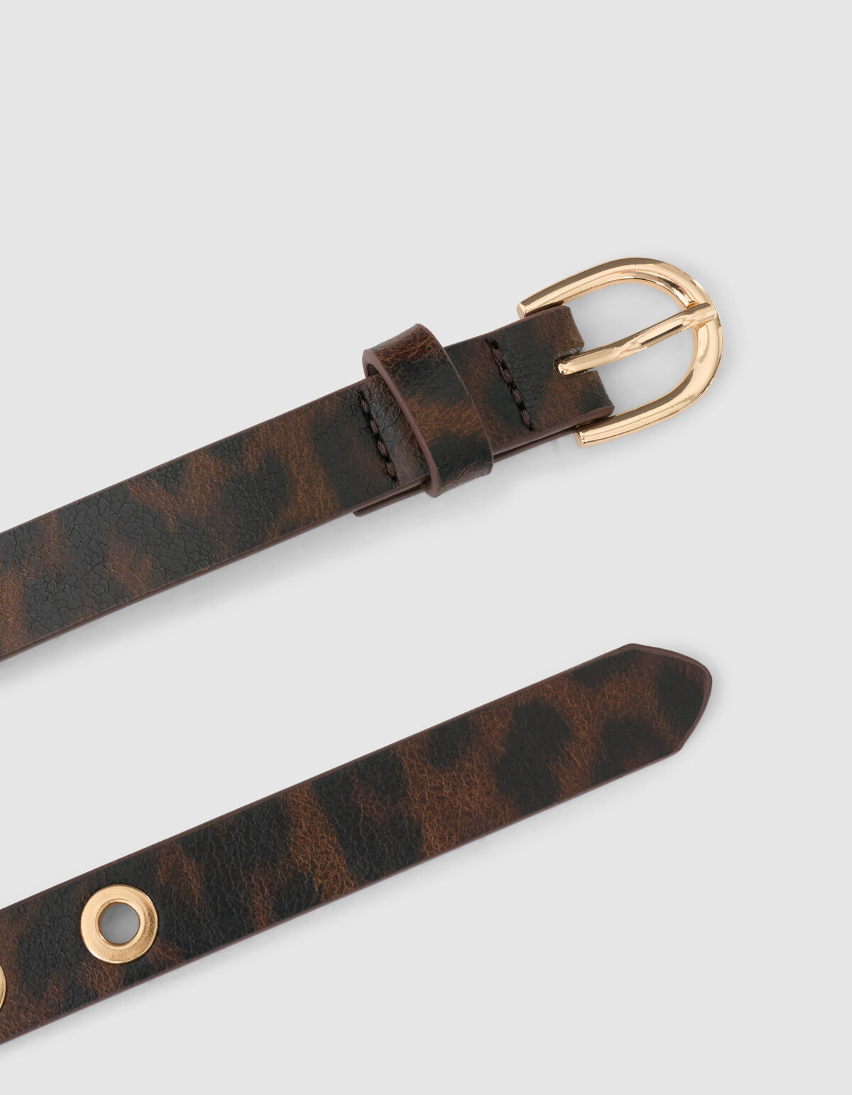 Brauner G&uuml;rtel mit Leopardenmuster SHOEBY ACCESSOIRES