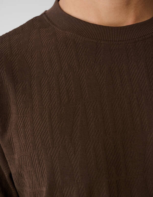 Eighty One Text T-Shirt Dunkelbraun SHOEBY MEN