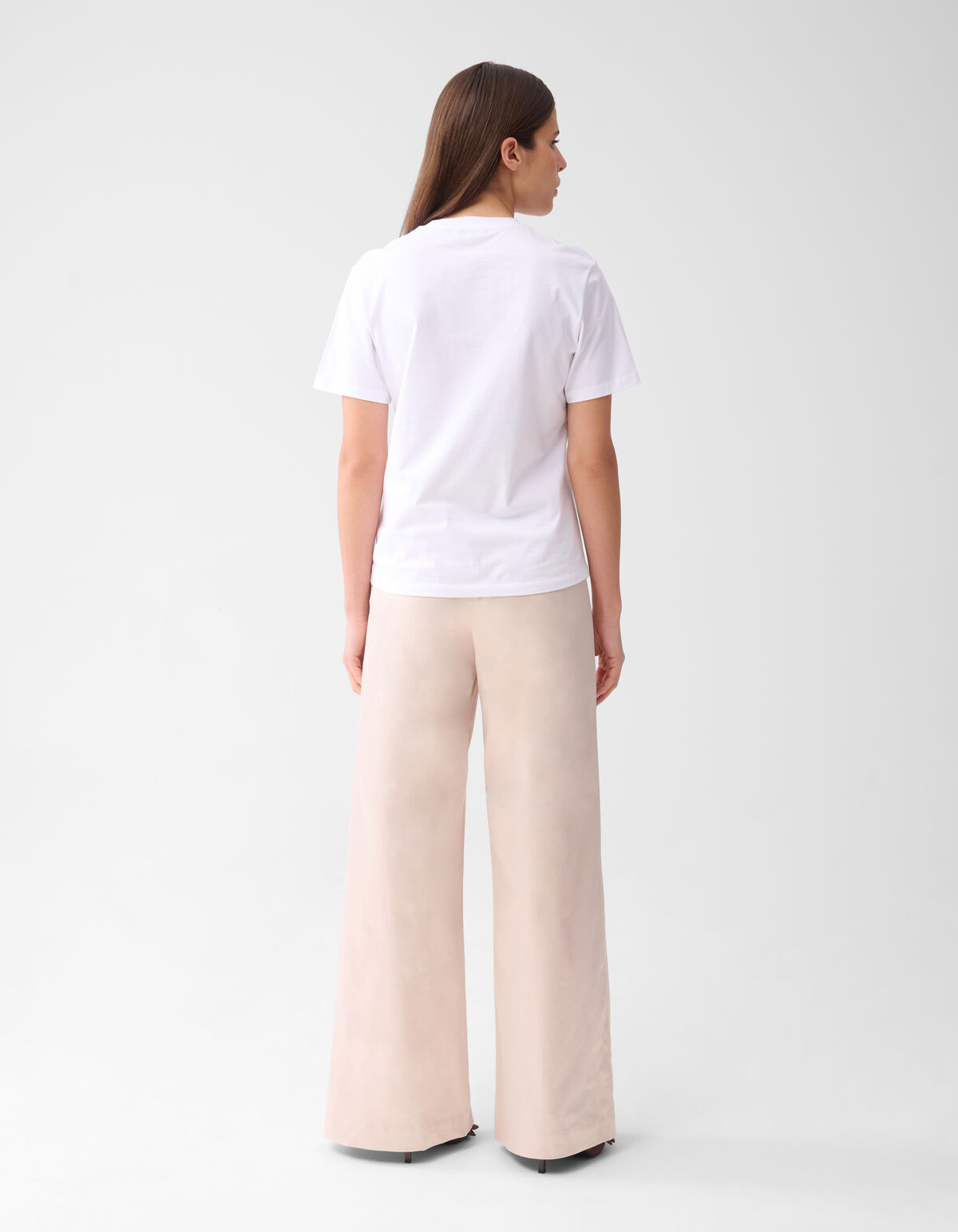 Cord Embroidery T-Shirt White By Mieke SHOEBY WOMEN