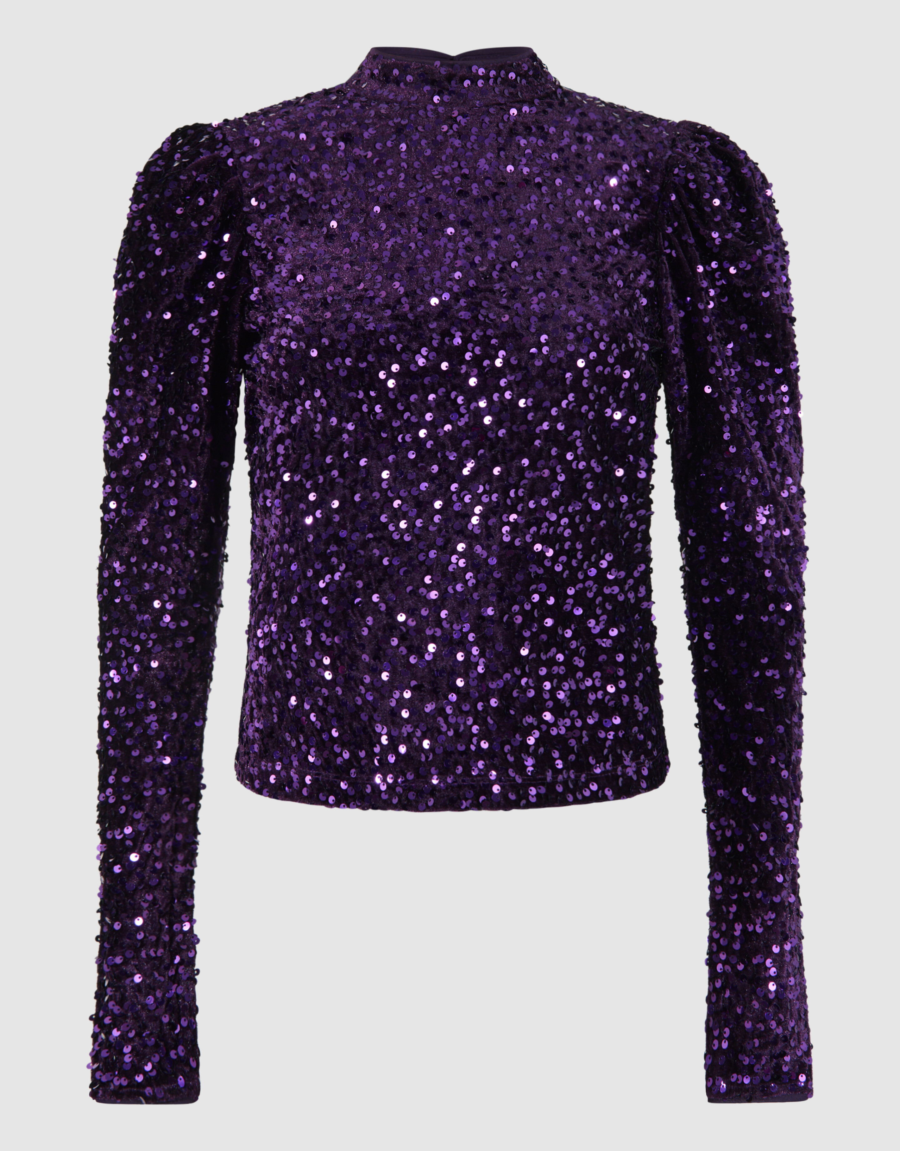 Samtpailletten Top Dunkelviolett SHOEBY WOMEN