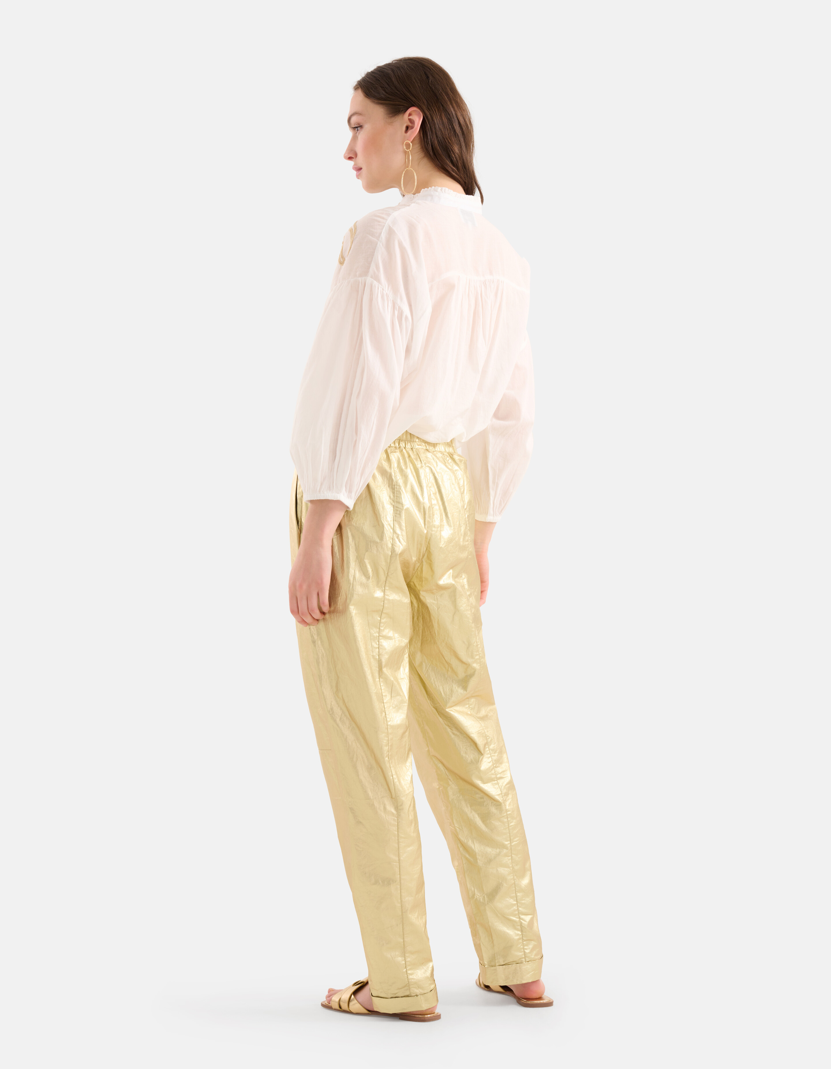 Bluse mit Stickerei Weiß SHOEBY WOMEN