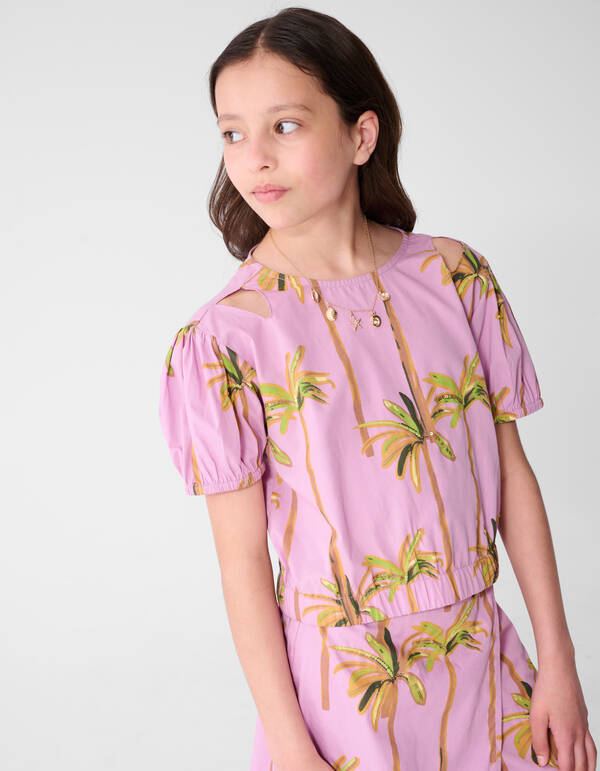 Palm Pailletten Top Helllila SHOEBY GIRLS