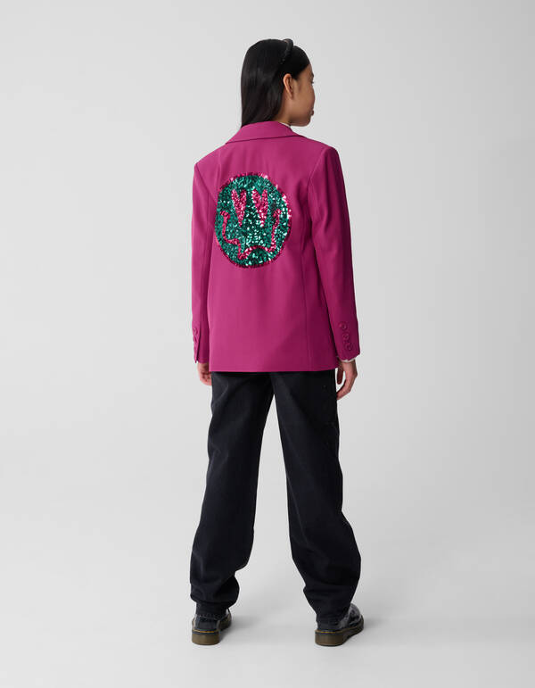 Pailletten-Smile-Blazer Rosa SHOEBY GIRLS