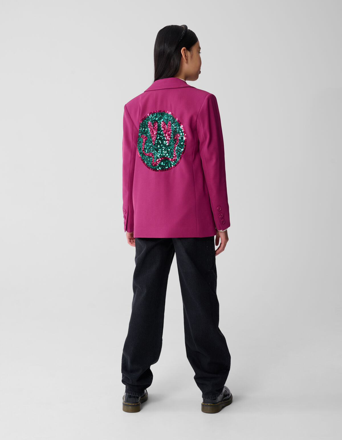 Pailletten-Smile-Blazer Rosa SHOEBY GIRLS