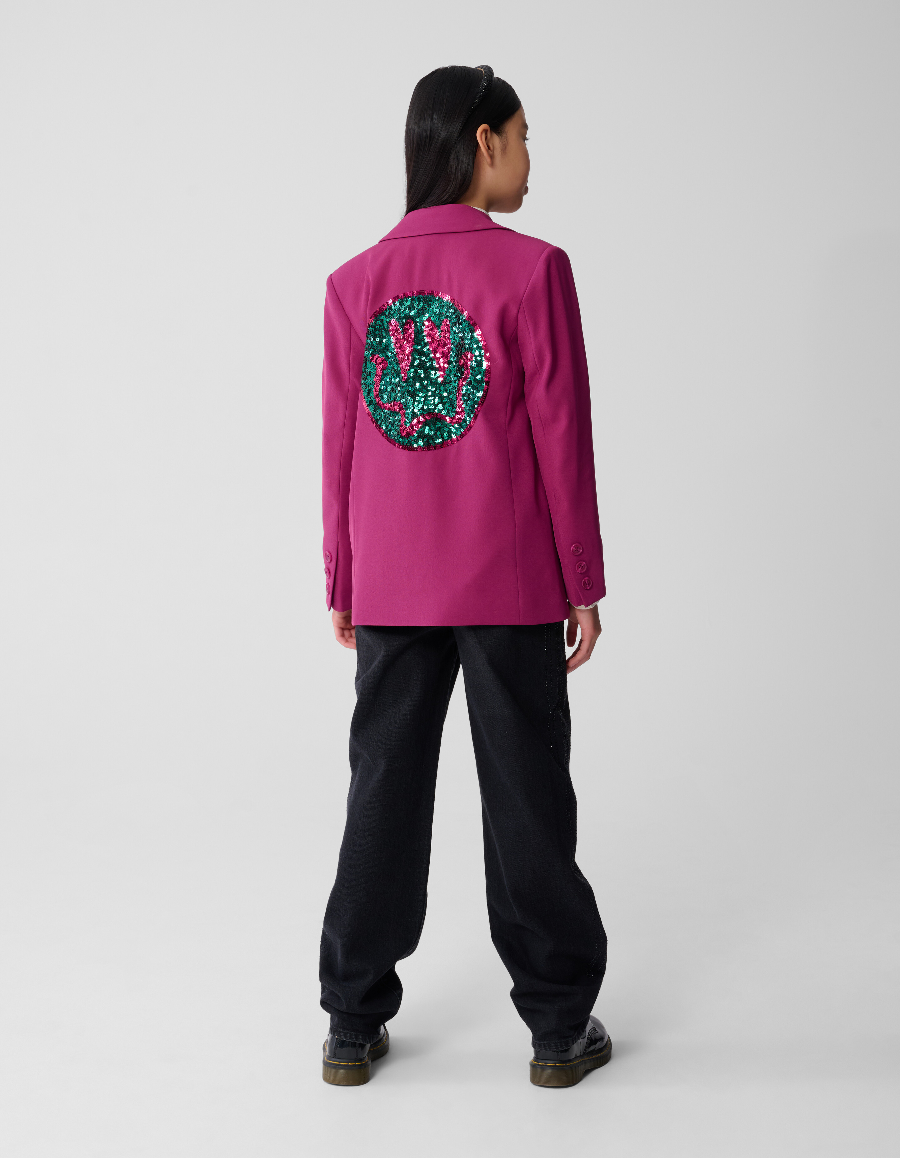 Pailletten-Smile-Blazer Rosa SHOEBY GIRLS