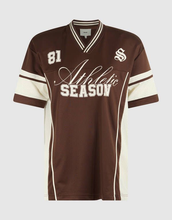 Übergroßes Baseball-T-Shirt Braun SHOEBY WOMEN