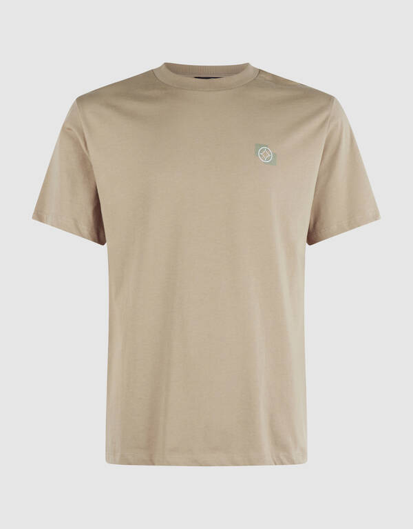 Einfarbiges T-Shirt Beige SHOEBY MEN