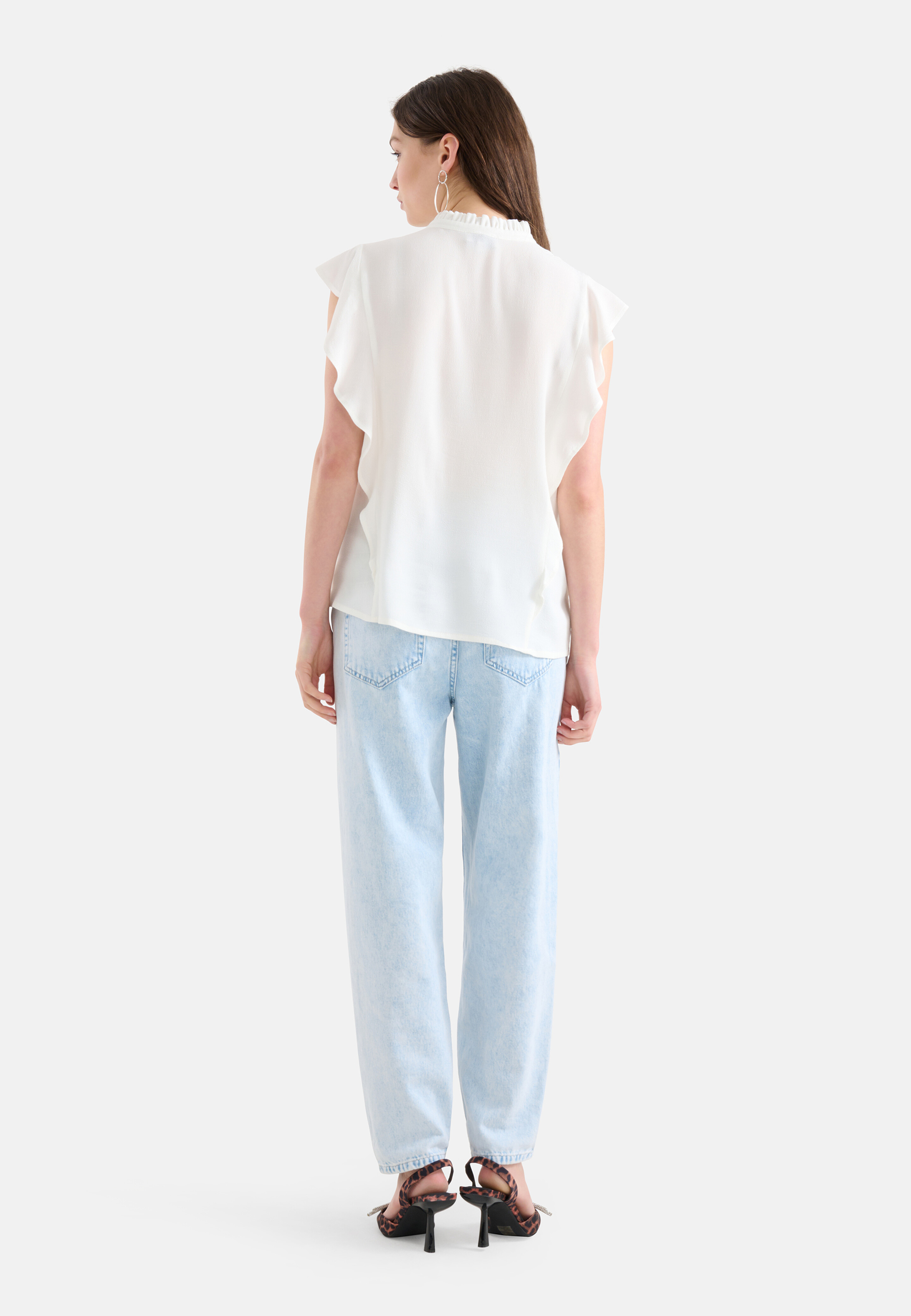 Rüschen-Top Weiß SHOEBY WOMEN