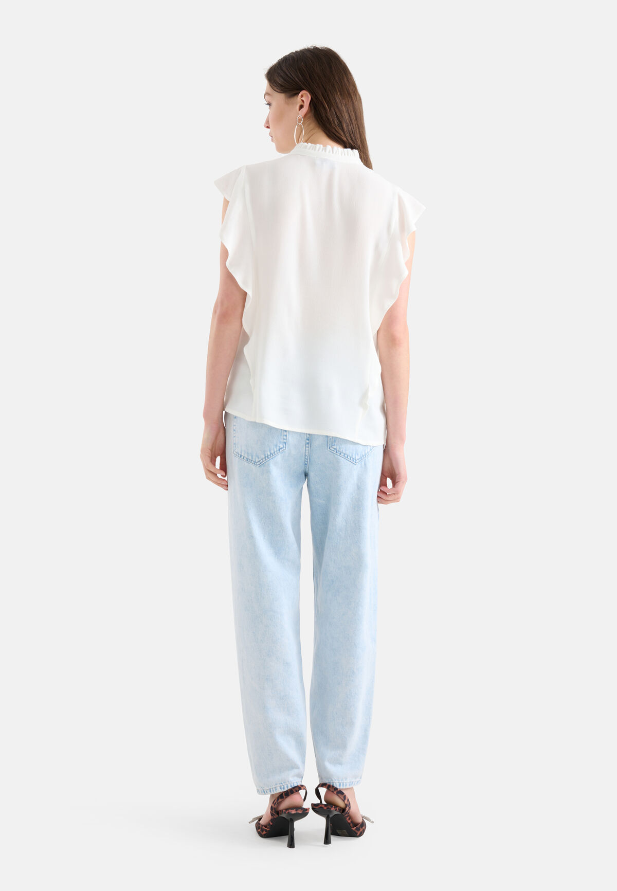 Rüschen-Top Weiß SHOEBY WOMEN