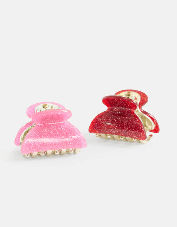 Haarclip Set Roze/Rood SHOEBY ACCESSOIRES