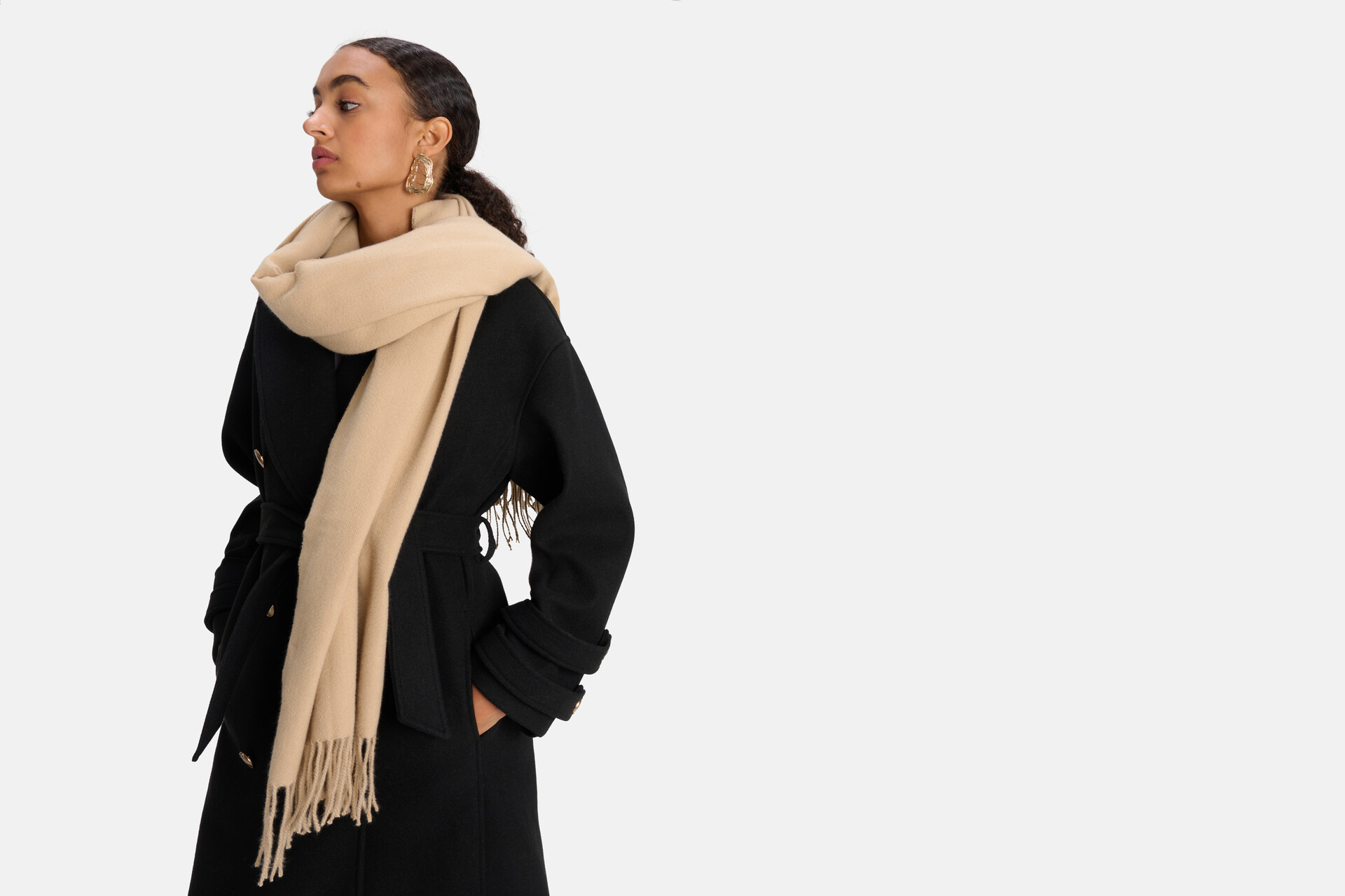 Pashmina-Schal Beige SHOEBY ACCESSOIRES