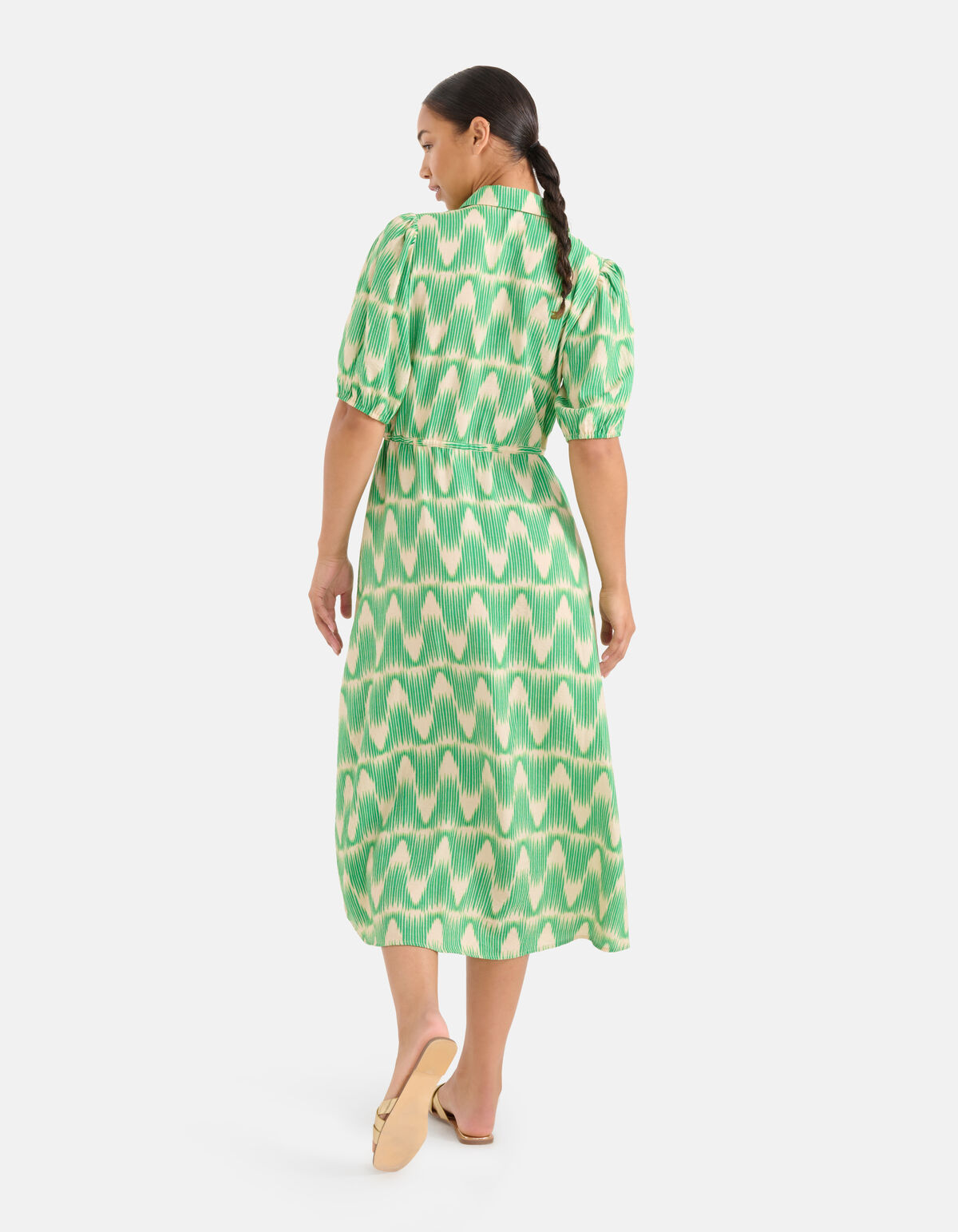 Graphic Print Kleid Grün SHOEBY WOMEN