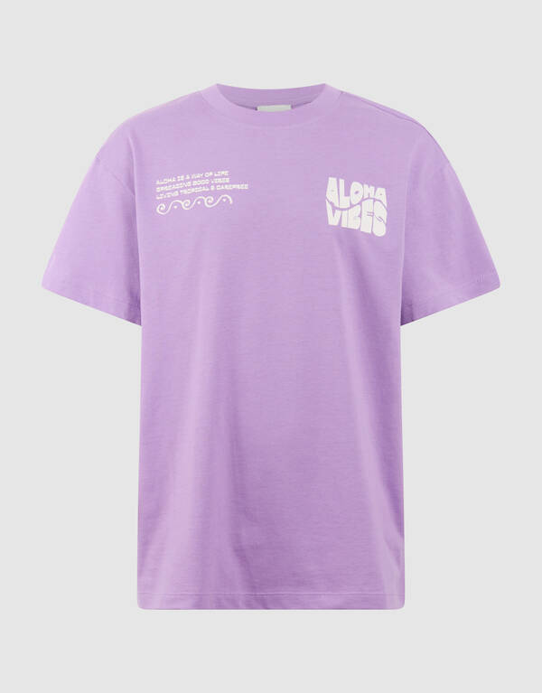 Aloha Vibes Kunst T-Shirt Lila SHOEBY GIRLS
