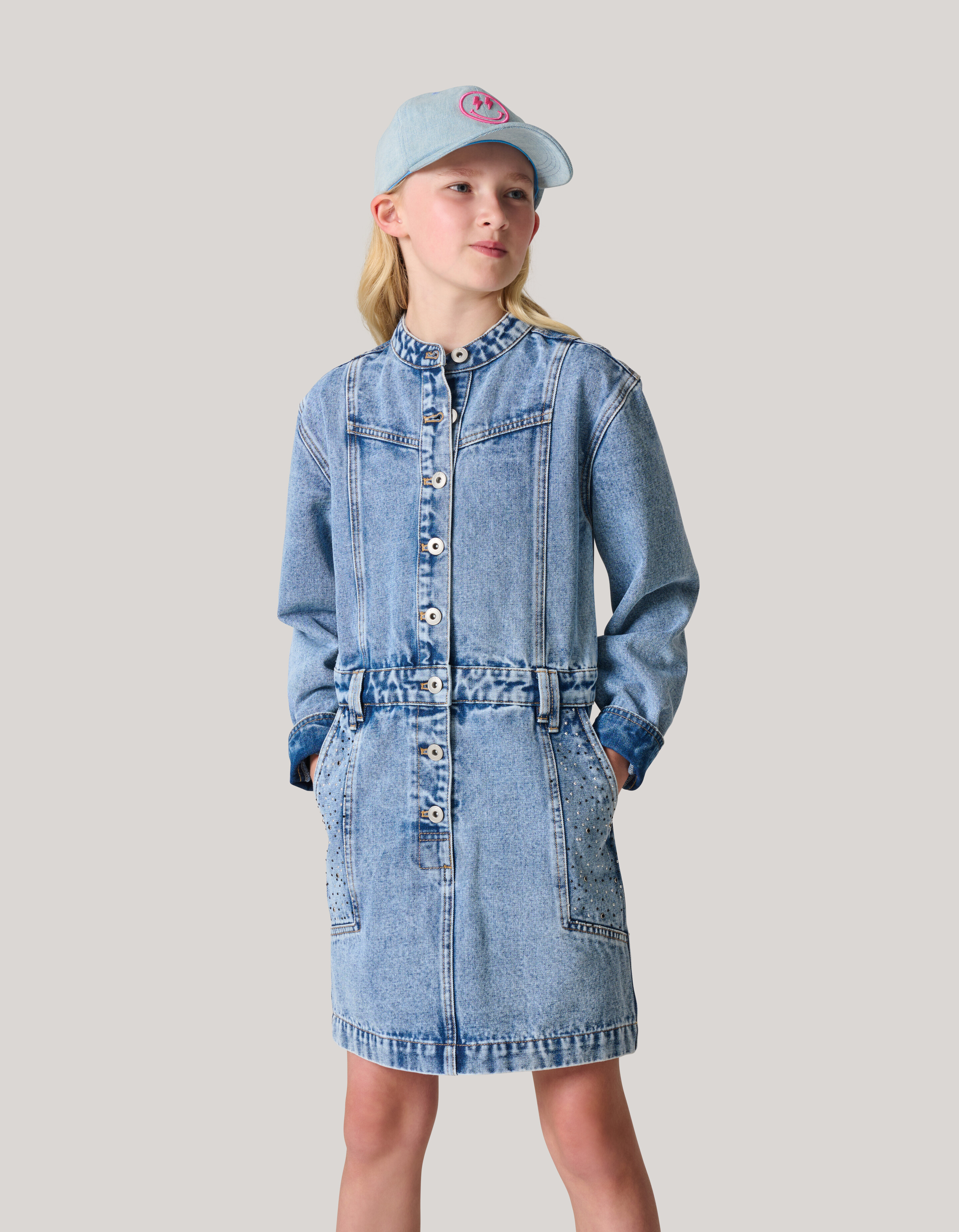 Gewaschenes Jeanskleid Blau SHOEBY GIRLS